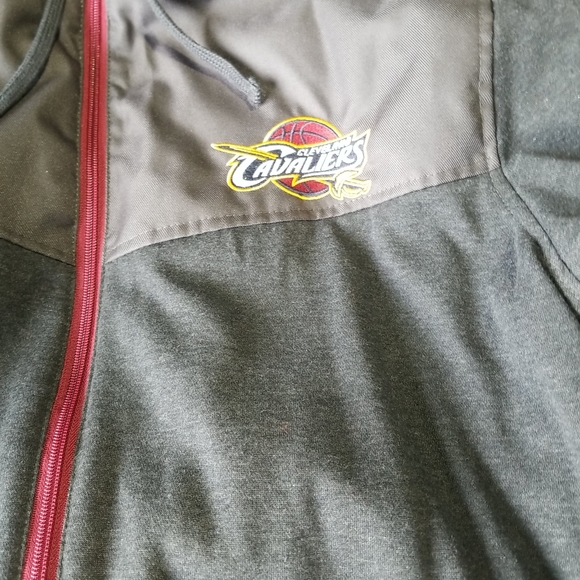 NBA  Cavaliers  JH Design Reversible Fleece Hooded Jacket Charcoal 2XL NWOT - Picture 9 of 13